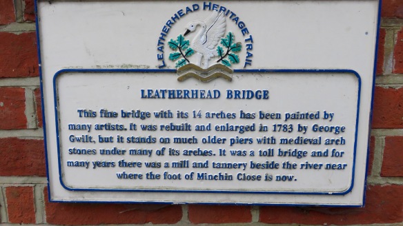 Leatherhead Bridge sign
