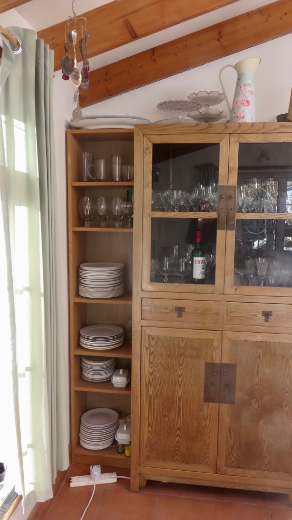 Kitchen cabinet and IKEA shelves