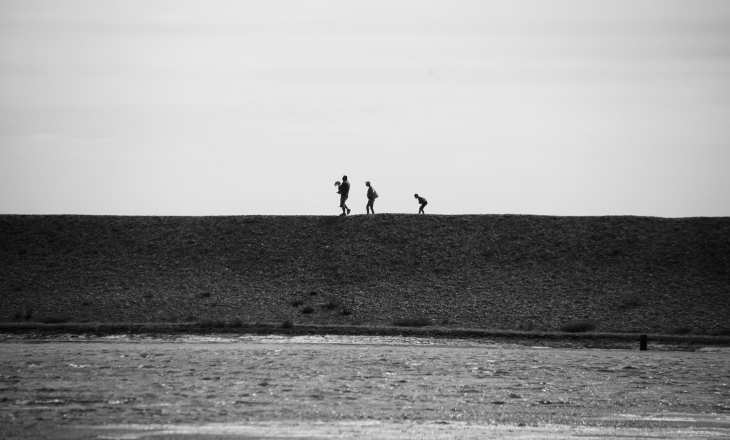 Silhouettes on Hurst Spit