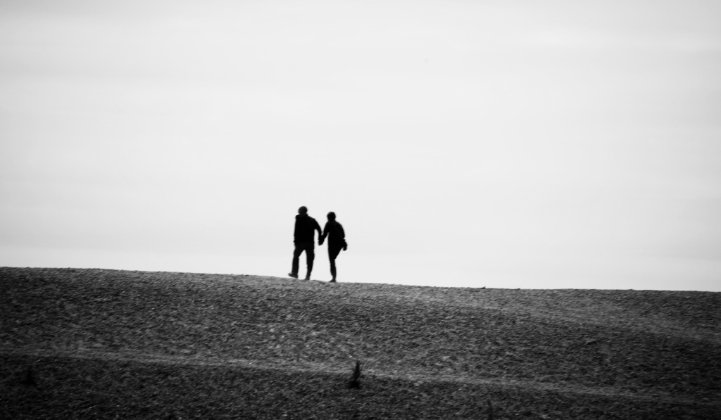 Silhouettes on Hurst Spit